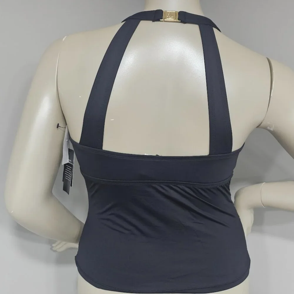 Lauren Ralph Lauren Plus Size Halter Tankini Top - Picture 4 of 10